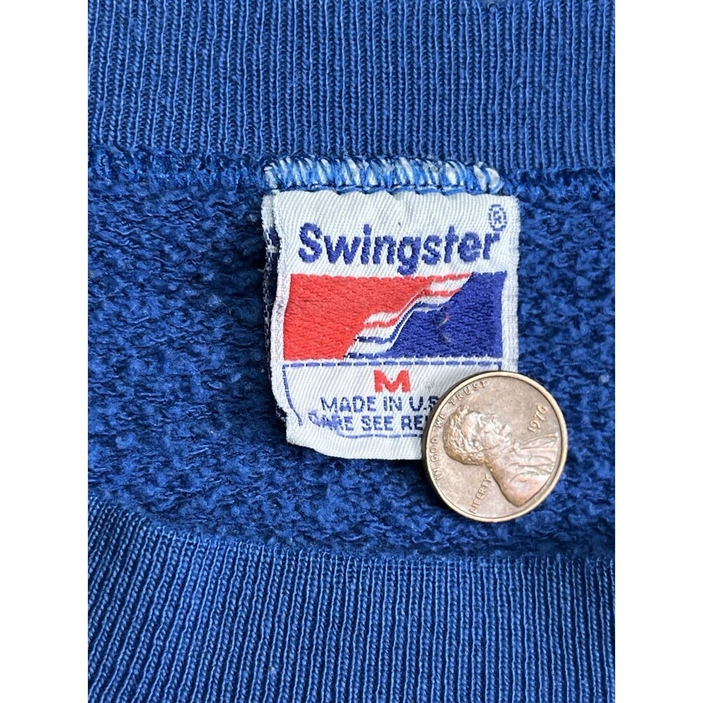 Vintage Mens 90s New York Rangers Hockey Sweatshirt Size Medium Made In USA - Picture 7 of 10